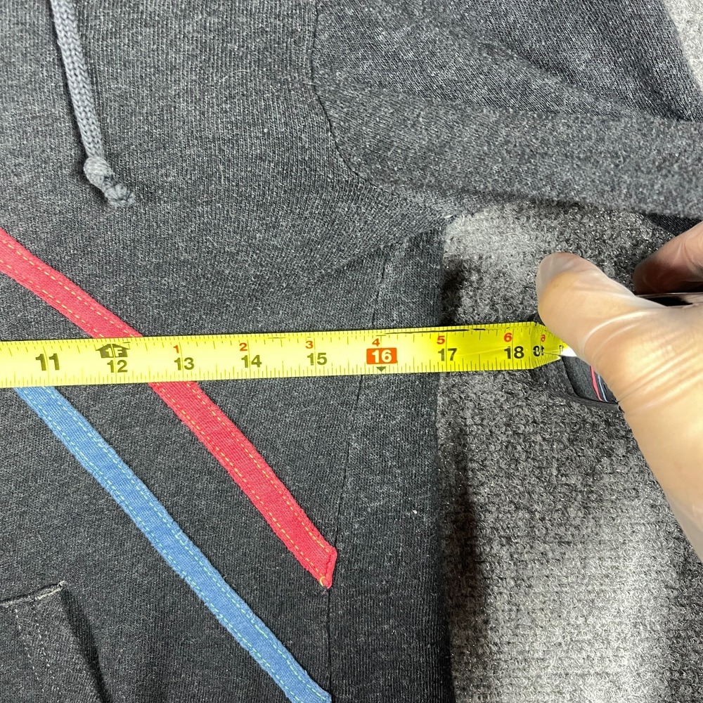Aviator Nation Stripe Zip Up Pray for Snow Hooded Jacket Dark Gray Size XS #2858 - Picture 5 of 11